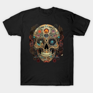 Halloween Day of the Dead Boho Sugar Skull T-Shirt